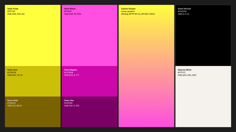The Moxie color palette