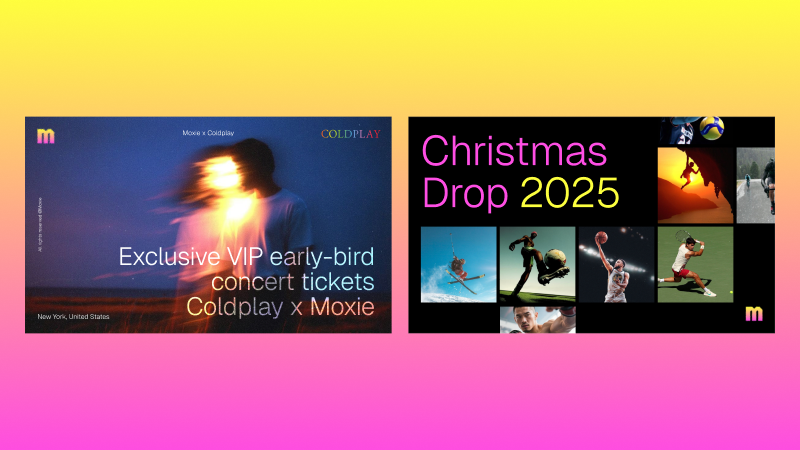 Moxie brand expressions across live events and drops