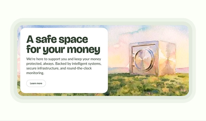 Slice website scene: a safe space for your money